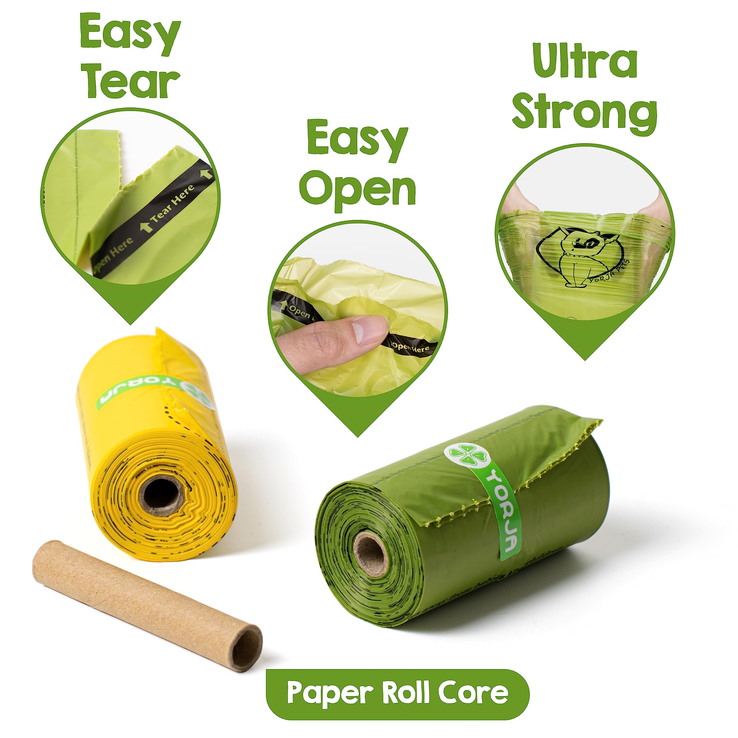 YORJA extra-thick leak-proof bags for reliable pickups.