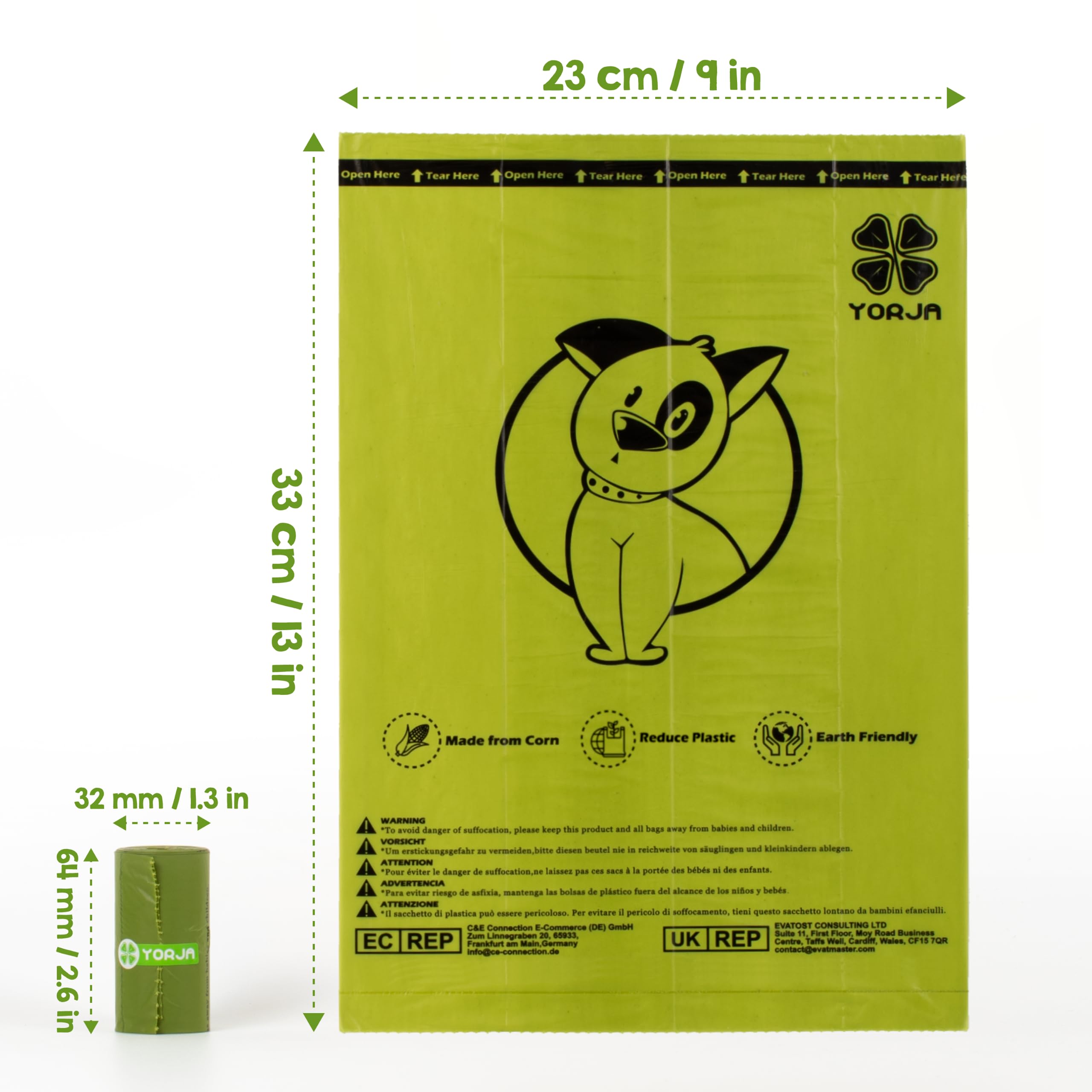 YORJA paper cores and packaging keep the entire roll eco-friendly.