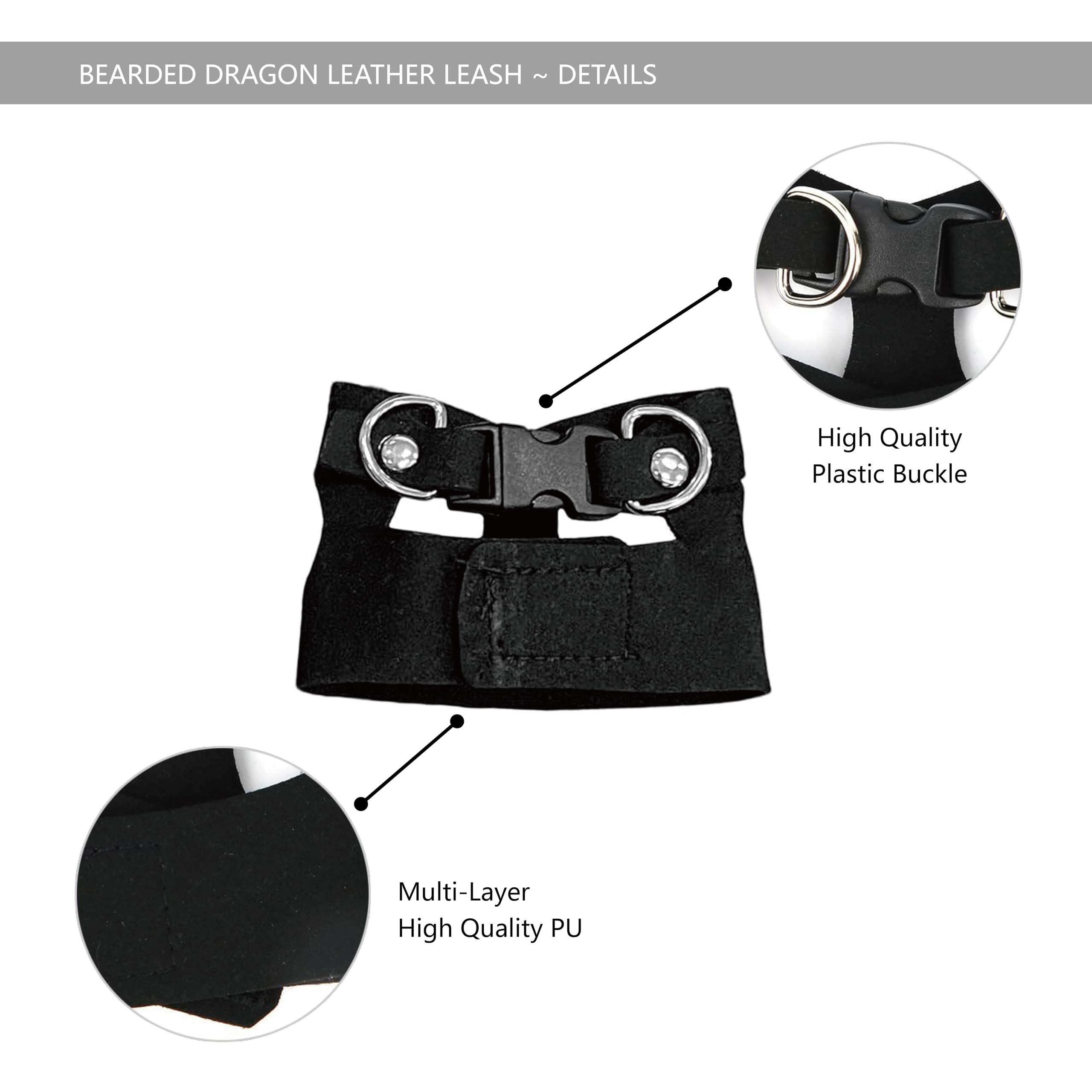 Yosadol Batwing design leash for standout reptile outings.