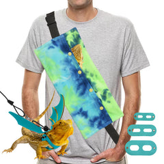 Yosadol bearded dragon carrier in blue with coral fleece for secure travel