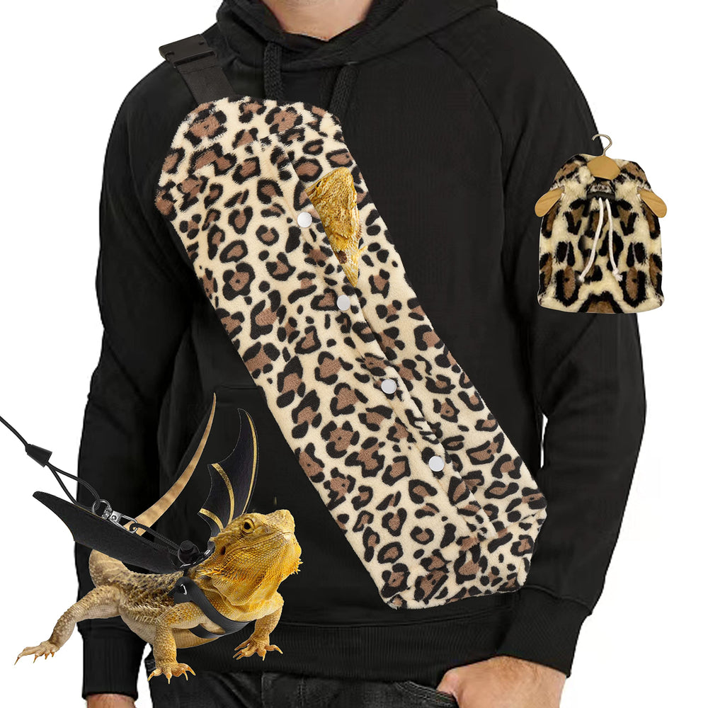 Yosadol Bearded Dragon Carrier with coral fleece for comfortable travel