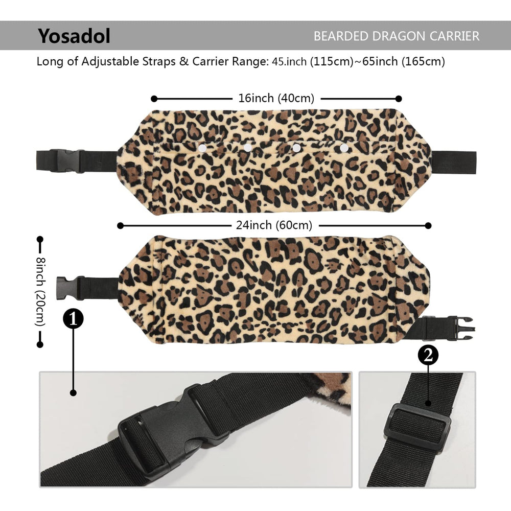 Yosadol Bearded Dragon Leash: soft leather and nylon for gentle control