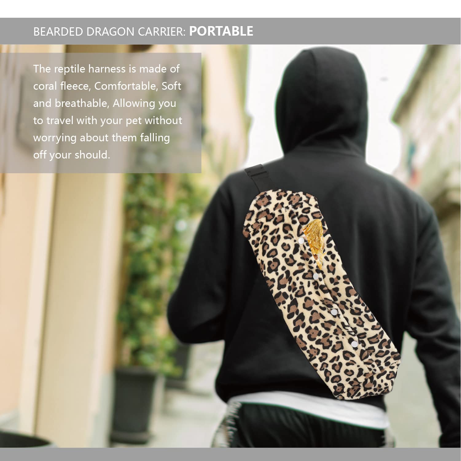 Yosadol Leopard-Pattern Coat for Bearded Dragon: warm and stylish