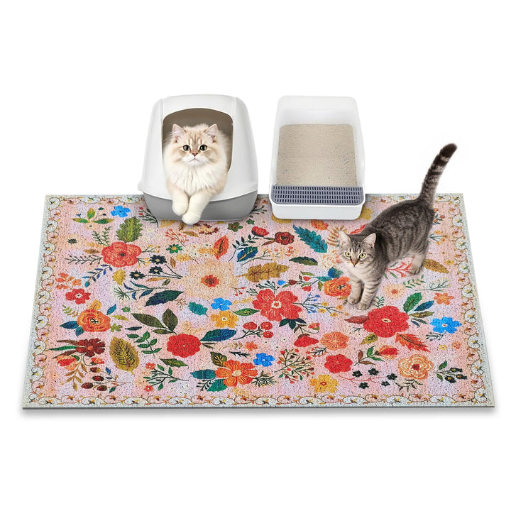 YOSEPATI cat litter mat with deep coil capture traps litter efficiently to keep floors clean