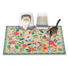 YOSEPATI cat litter mat top view shows wide coverage and clean lines.
