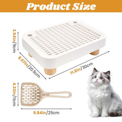 YOSINXU step includes litter shovel for easy cleaning after use.