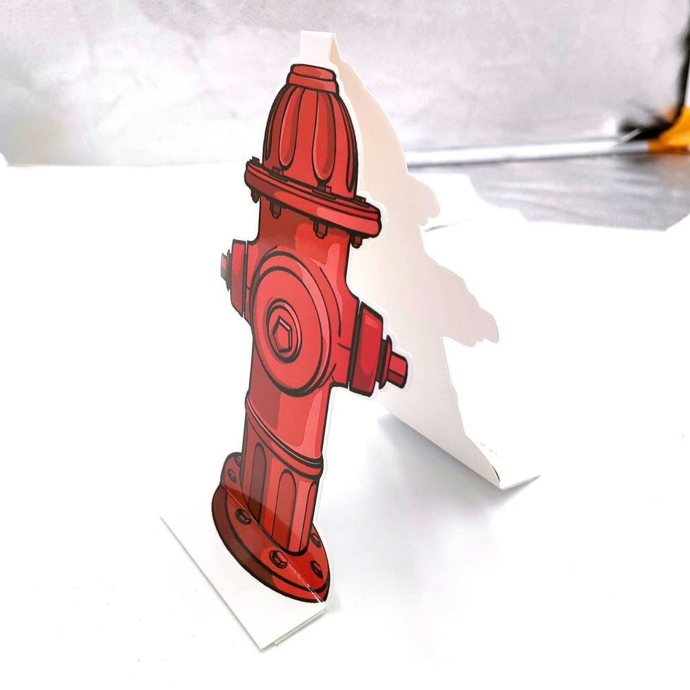 Mess-proof hydrant post helps keep furniture safe during potty training.