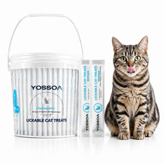YOSSOA 100tubes lickable cat treats in puree form for easy feeding and hydration.