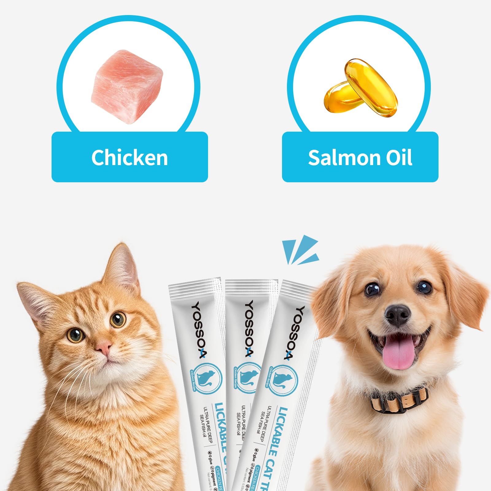 Hand-feeding YOSSOA cat treat emphasizes bonding moments.