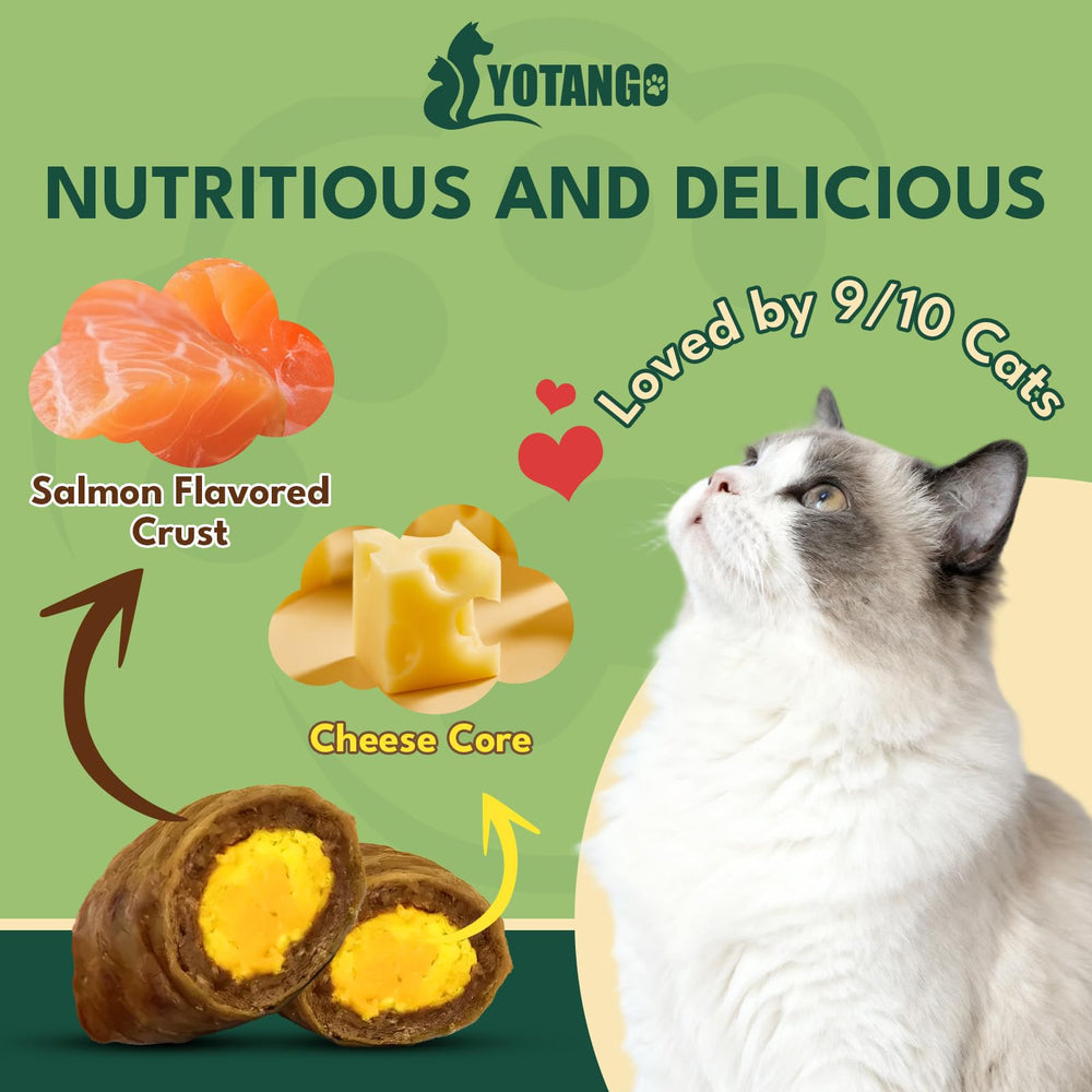 YOTANGO cat flea chews logo packaging shows gut-friendly lactobacillus and inulin.