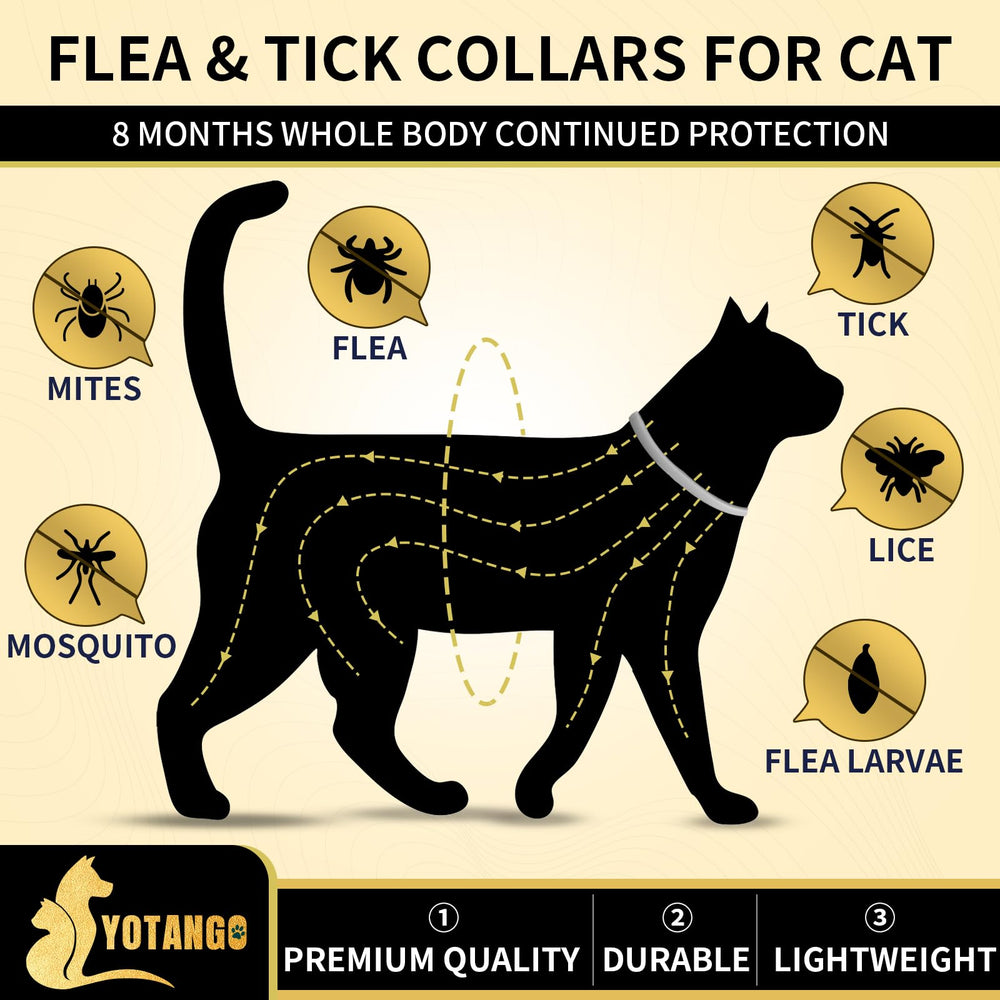 YOTANGO flea collar with adjustable-straps for a secure everyday wear