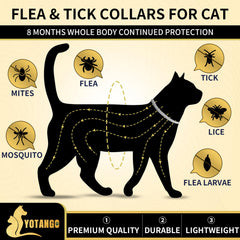 YOTANGO flea collar with adjustable-straps for a secure everyday wear