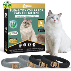 YOTANGO cat flea collar pack for multiple cats with extended protection