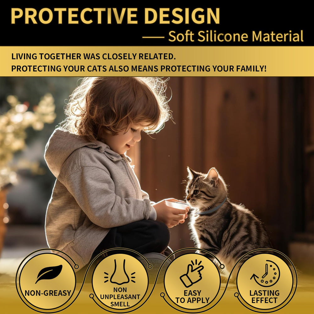YOTANGO soft rubber texture on cat flea collar for comfortable wear.