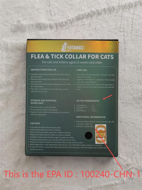 YOTANGO cat flea collar soft rubber for comfortable daily wear