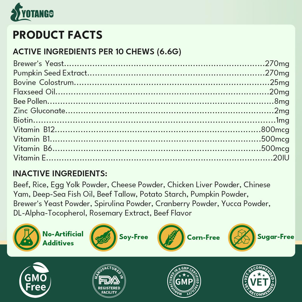 YOTANGO quality control seal and manufacturing facility background.