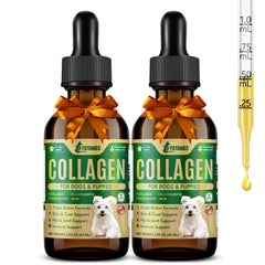 YOTANGO liquid collagen for dogs bottle with bacon flavor for easy daily feeding and joint care