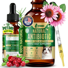 YOTANGO natural cat antibiotics drops bottle—palatable urinary support for cats.