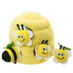YOUBEMAGIC beehive hideaway tree trunk for dogs, inviting interactive play.
