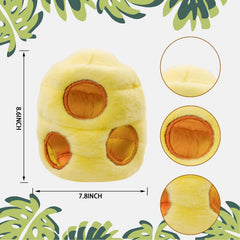 YOUBEMAGIC raccoon toy with squeaker to boost engagement during play.