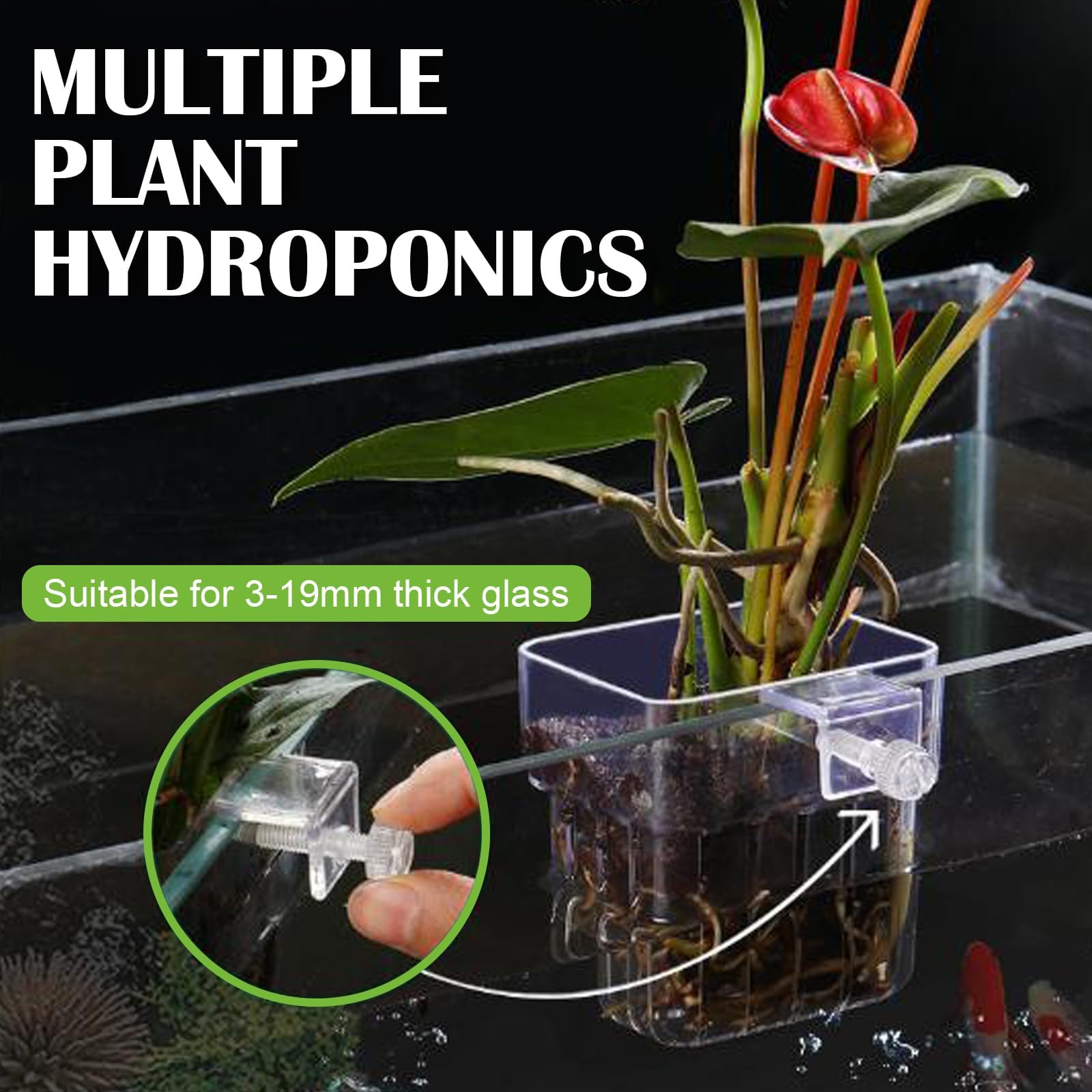 Youdaju ABS material plant holder offers durable, odor-free housing for aquatic life.