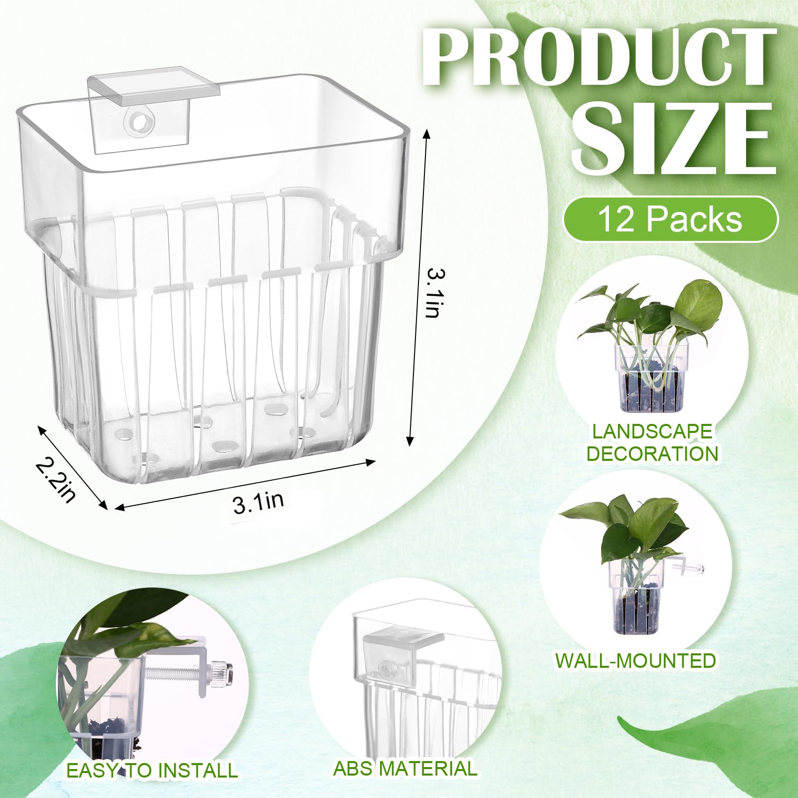 Youdaju aquarium plant holder with hook simplifies setup and replanting.