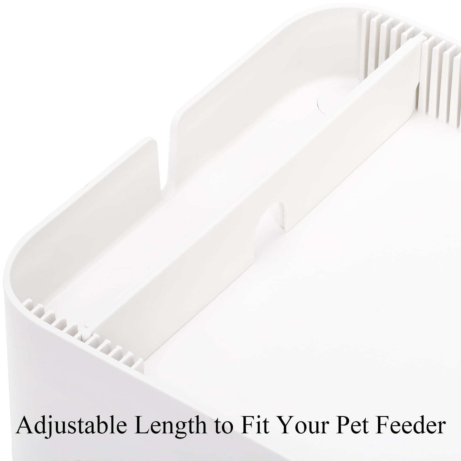 Youeon raised pet feeder stand center baffle hole stabilizes setup.