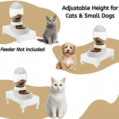 Youeon raised pet feeder stand with non-slip feet protects floors.