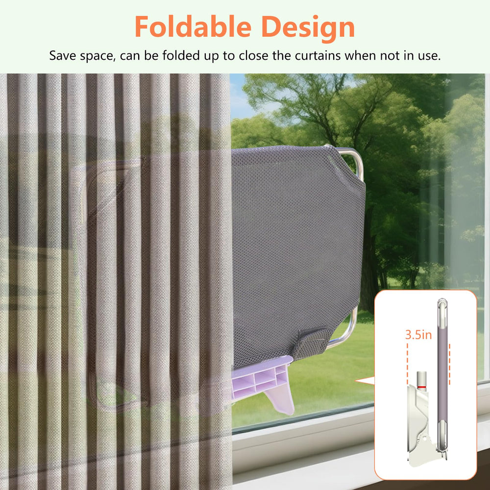 Youmtool cat window hammock features breathable mesh for airflow