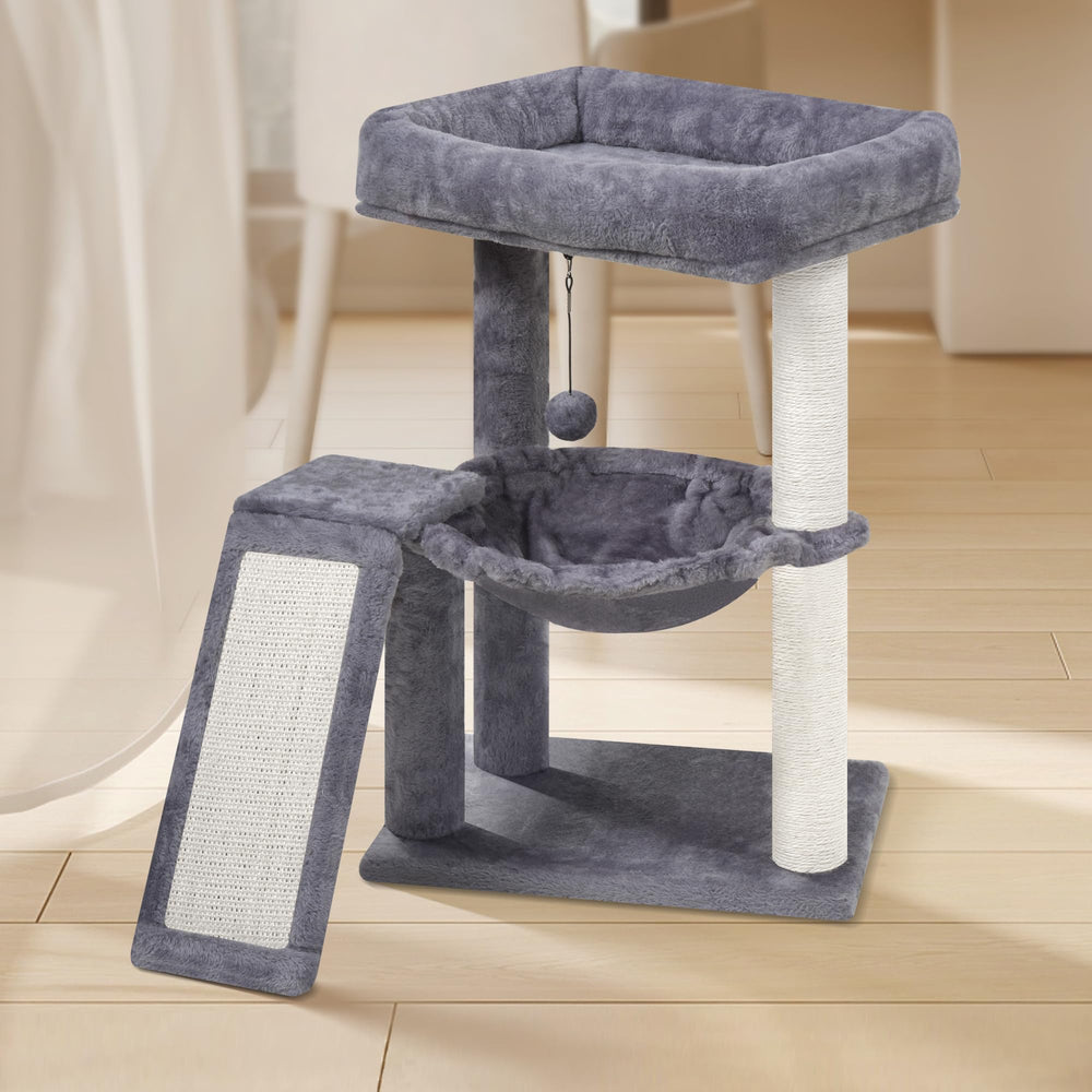 YOUPETSER cat-tree-playful-toy-balls invites interactive play and mental stimulation.