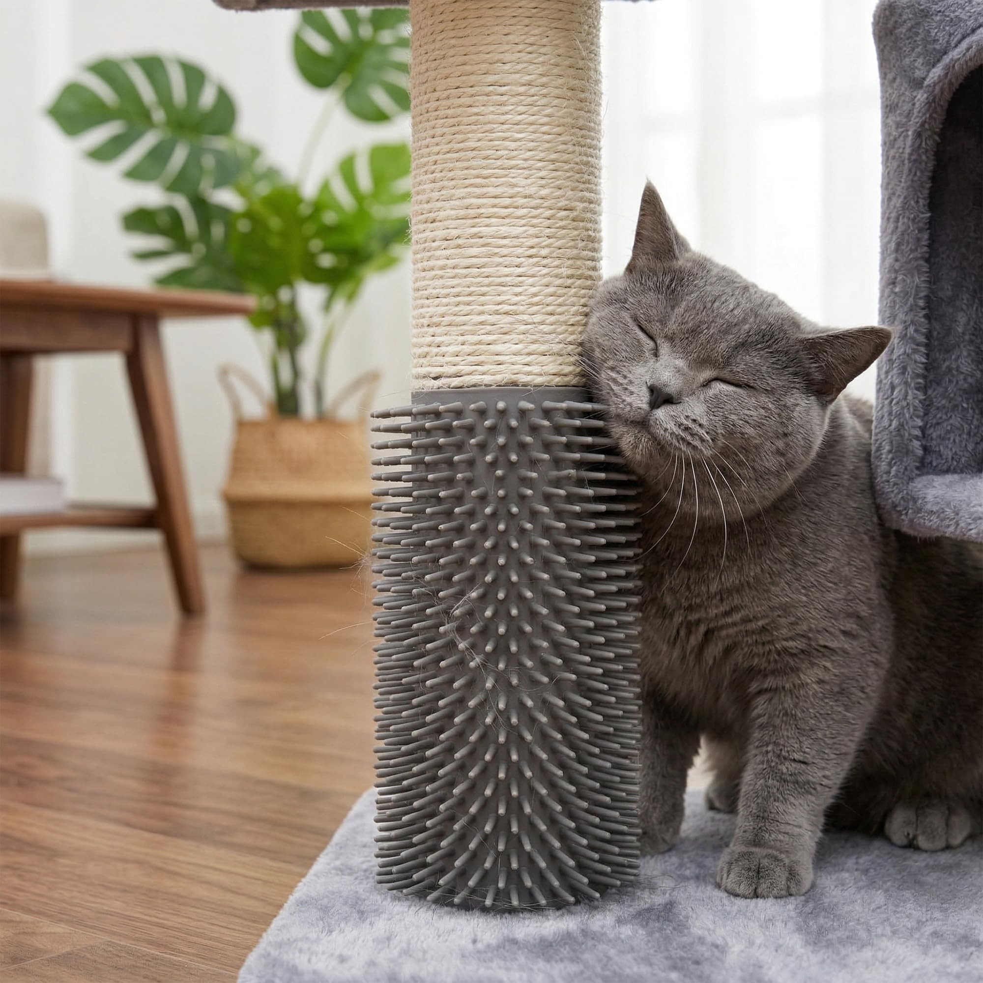 YOUPETSER cat tree sturdy base ensures stability during energetic play.