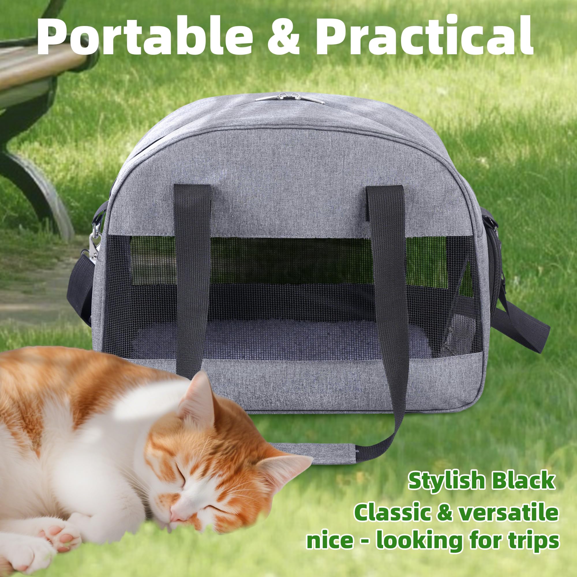 YOUPETSER cat carrier dual entrances with convenient storage pocket