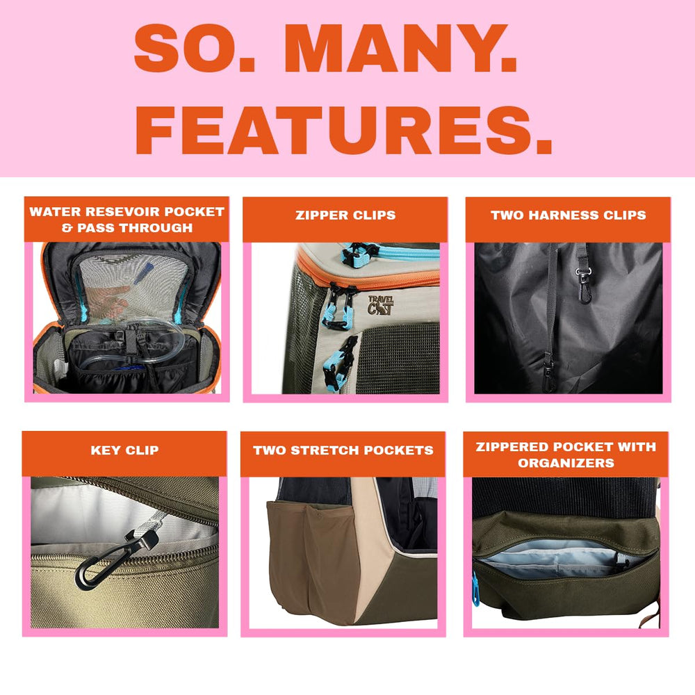 Your Cat Backpack Navigator durability with scratch-resistant design withstands paws and trips
