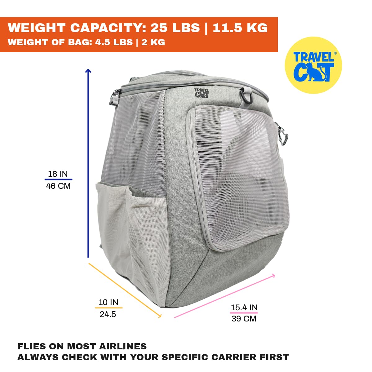 Your Cat Backpack Travel Cat Navigator bag ideal for hiking and urban trips.