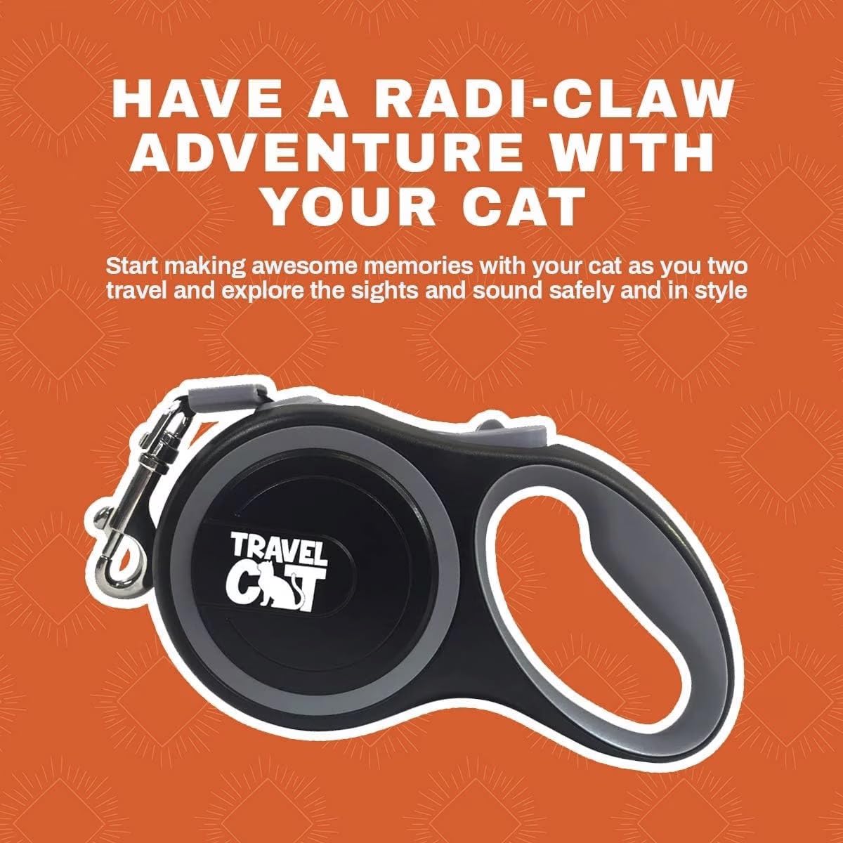 Your Cat Backpack leash features a 360-degree rotating snap clip for flexible movement.