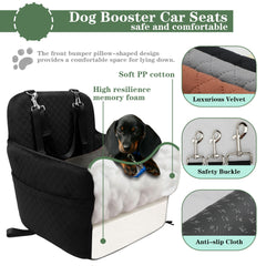 Youvee dog car seat memory foam detail offers plush comfort on trips