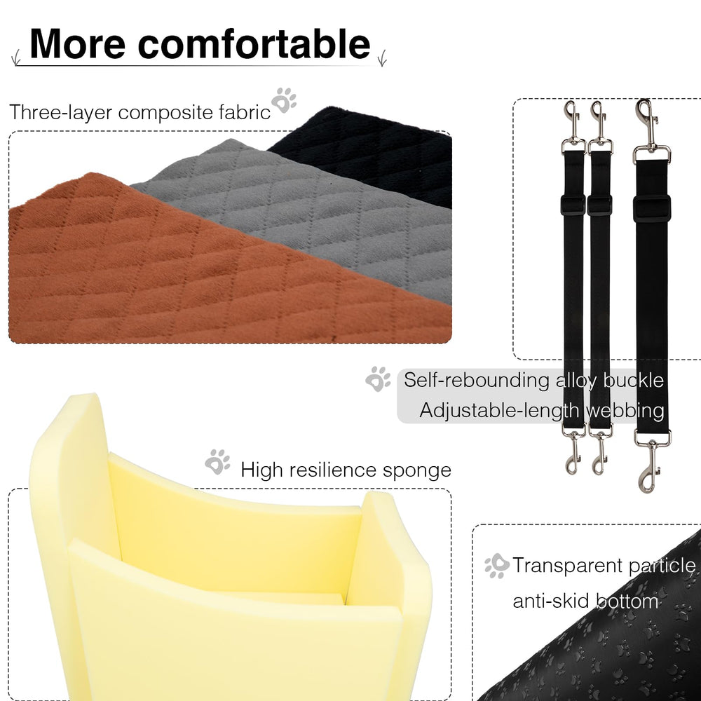 YOUVEE dog car seat removable cover enables quick cleaning after adventures
