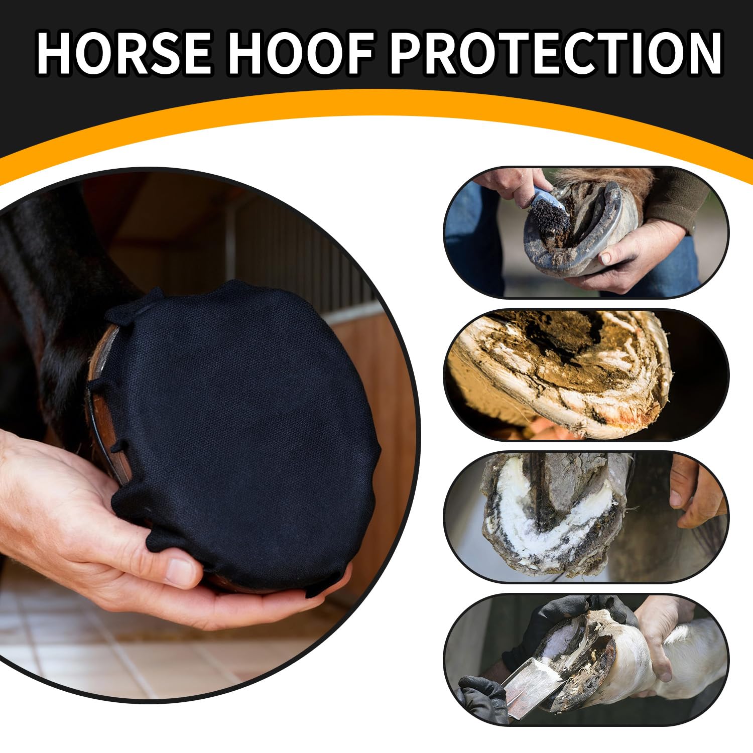 Youven durable hoof protection blocks debris during turnout