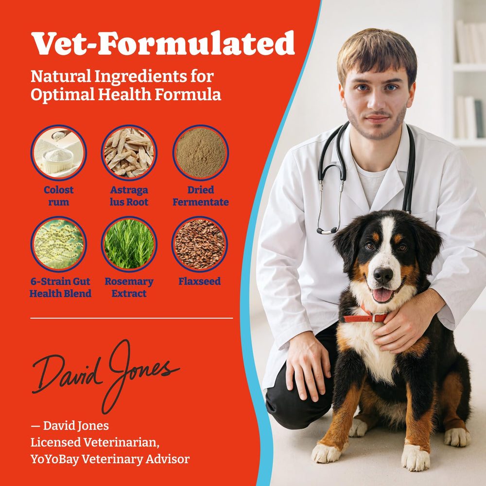 YoYoBay bovine colostrum ingredient highlight emphasizing natural immune support.