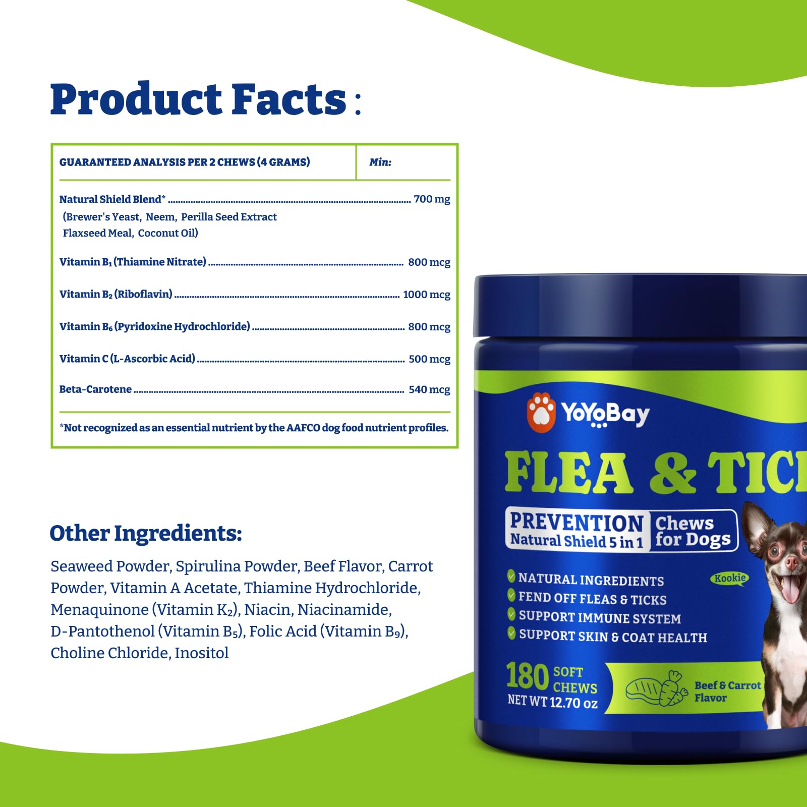 YoYoBay beef carrot flavor aids easier daily dosing.