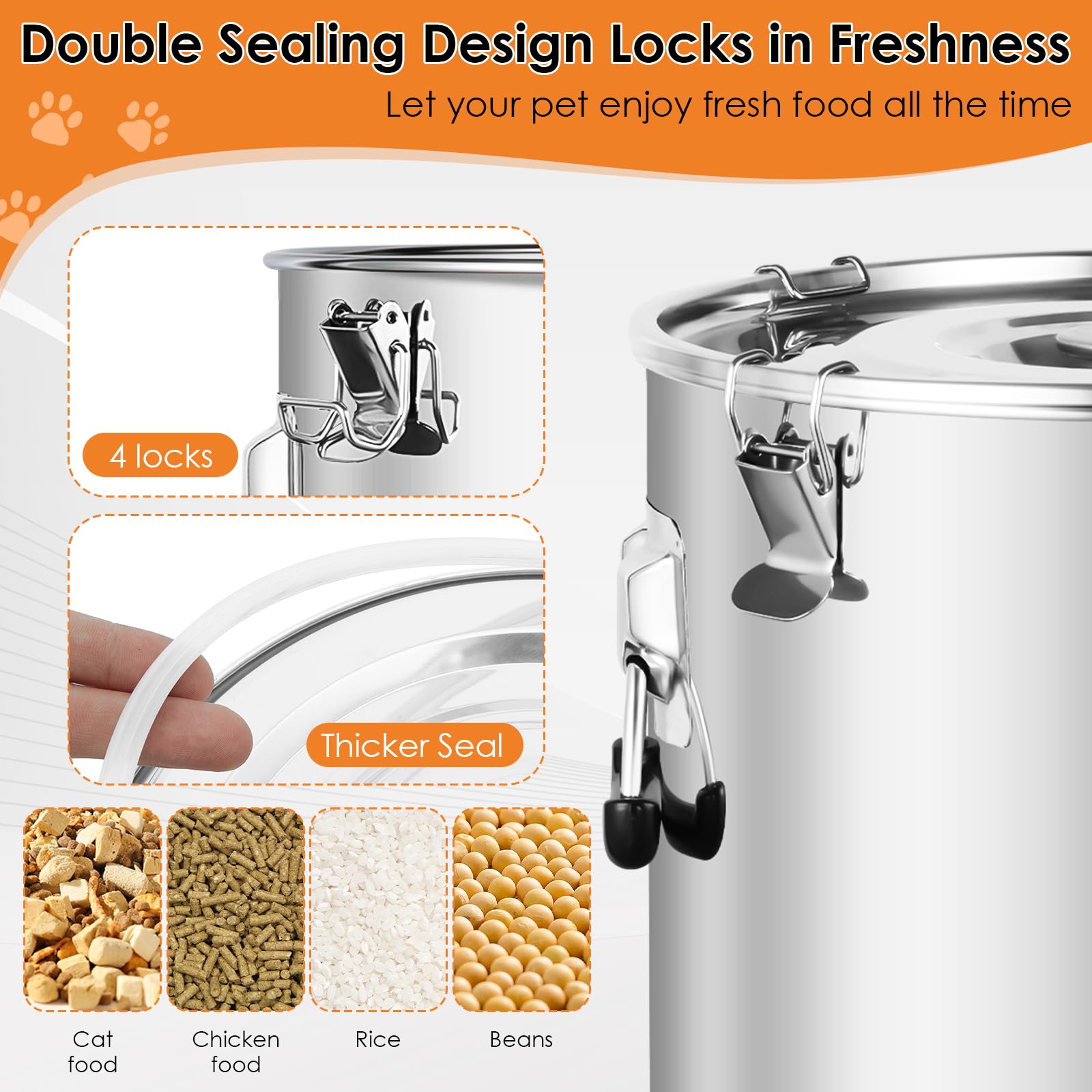Yoziyaxo stackable design to save kitchen space and organize pet supplies