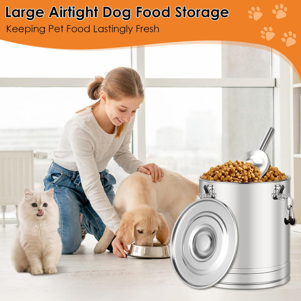 Yoziyaxo stainless steel container with lid off for easy scooping
