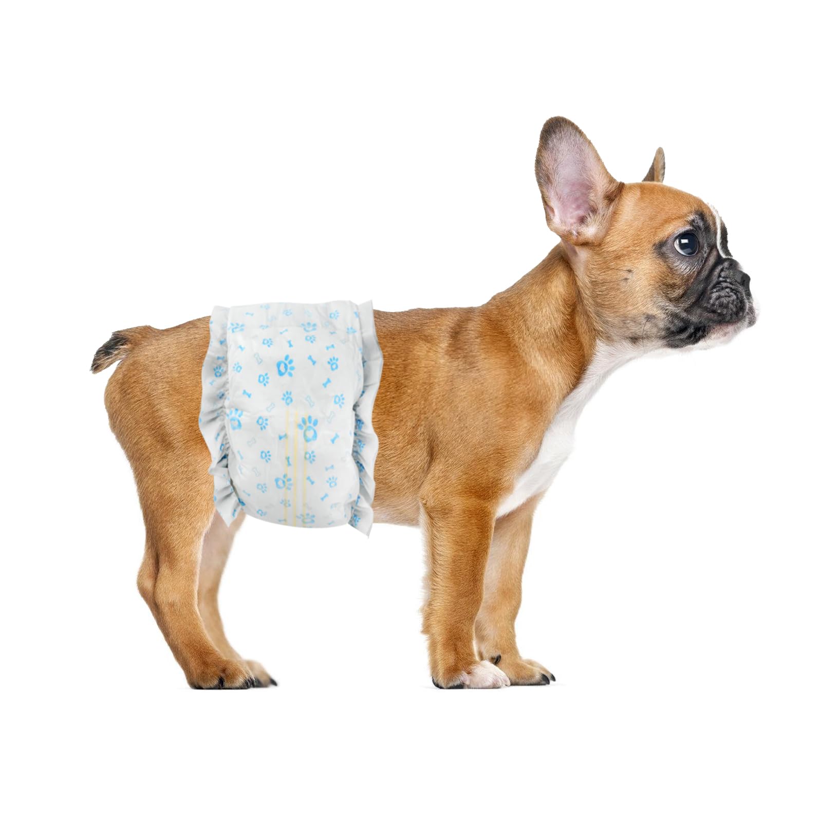 Ypfyed disposable male dog diapers 96-pack with secure belly band for reliable containment.