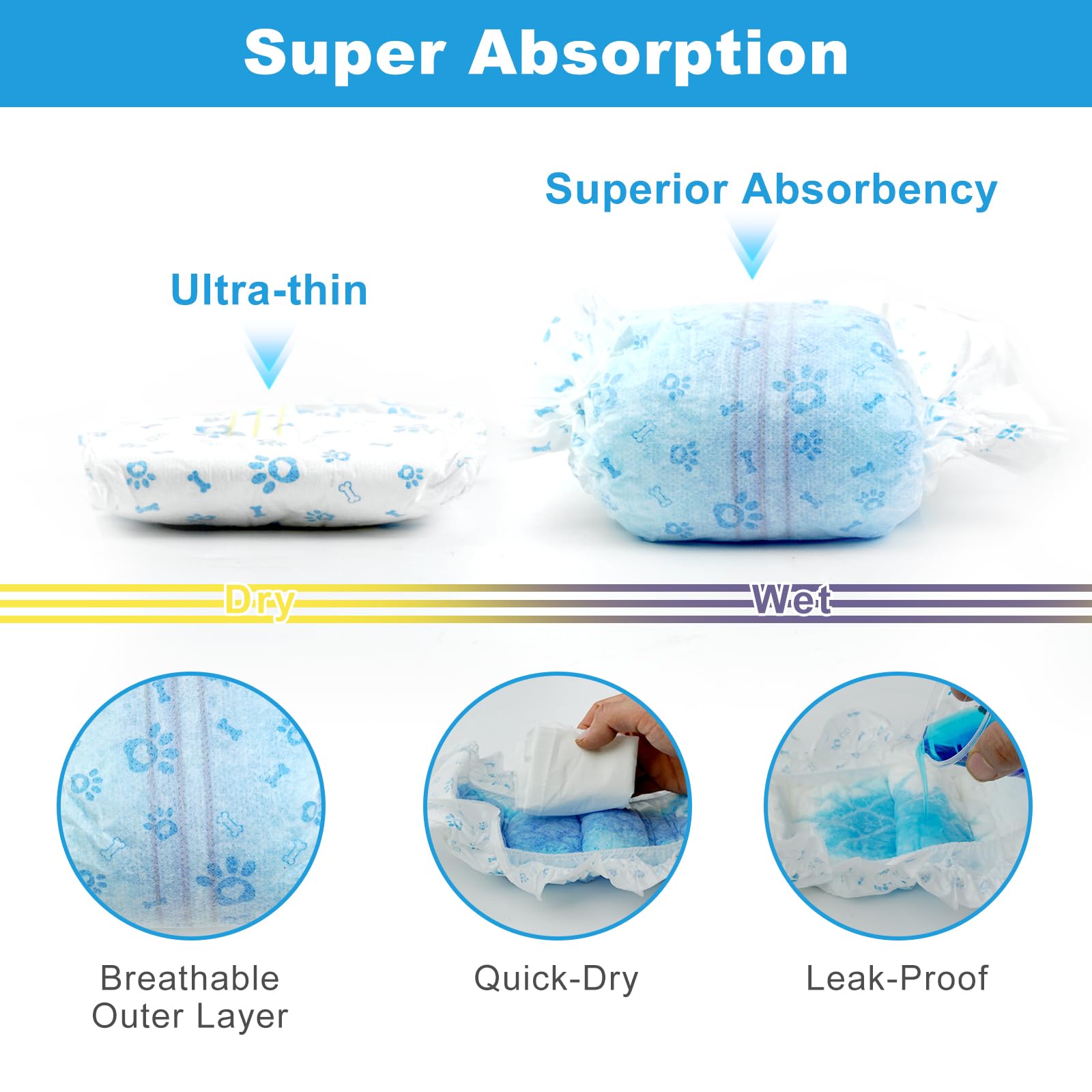 Ypfyed soft breathable diaper fabric gentle on skin for all-day wear.