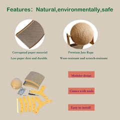 YPILKEF corrugated cardboard scratching surface for durable scratching sessions