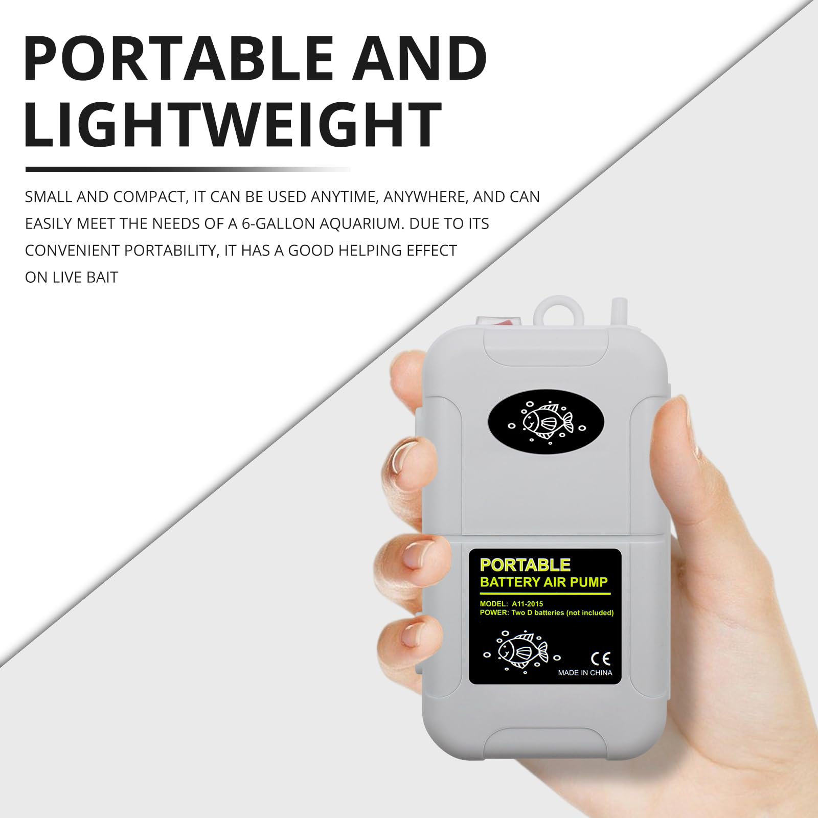 YQMIGU portable air pump with long battery life supports extended use.