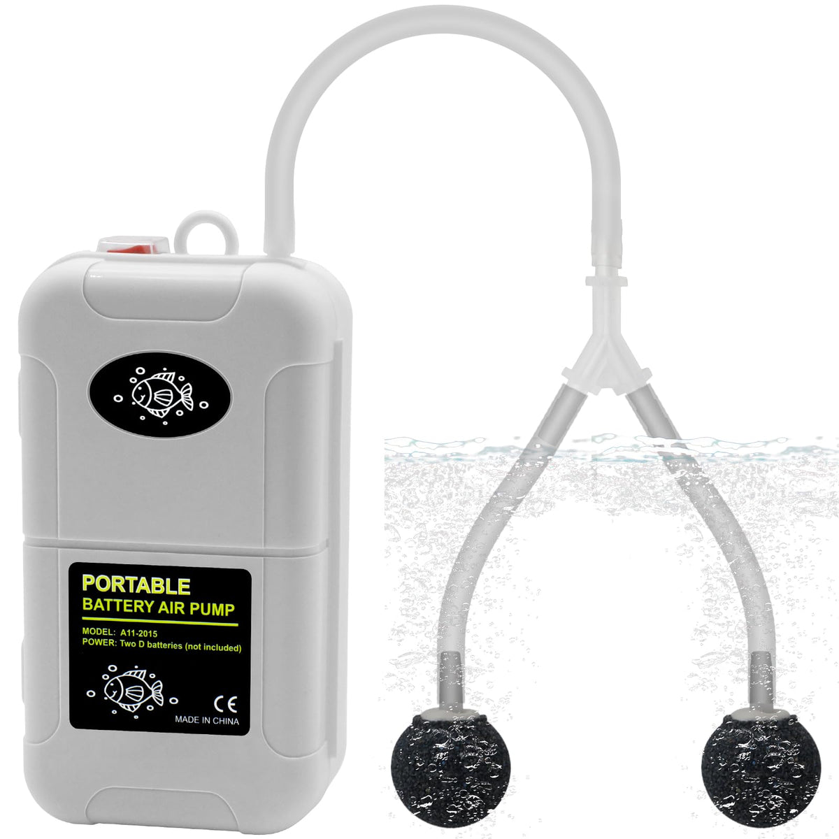 YQMIGU small aerator for bait bucket provides on-the-go live bait aeration.