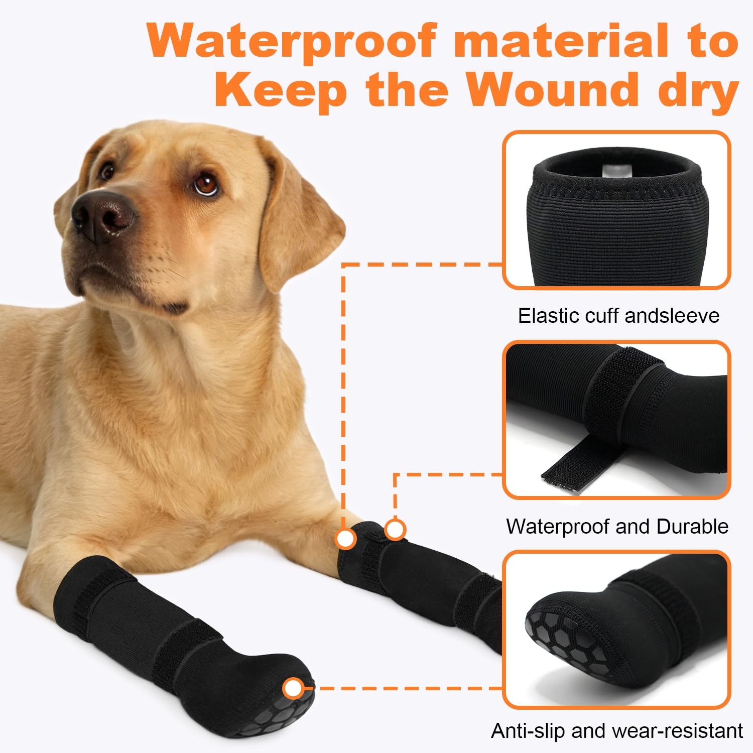 yrenoer dog socks anti-licking coverage guards paw areas