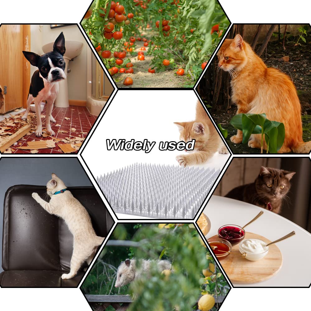 Ysglory cat spike mat over garden bed to discourage digging.