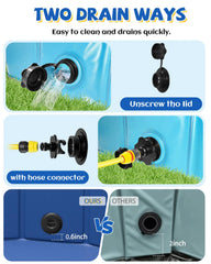 YSJILIDE quick-drain valve enables fast cleanup after play.